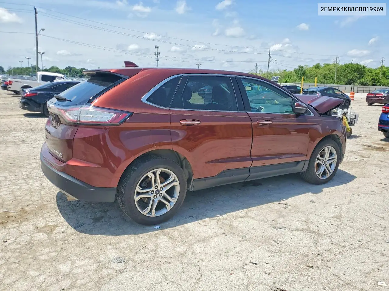 2016 Ford Edge Titanium VIN: 2FMPK4K88GBB19969 Lot: 56695256