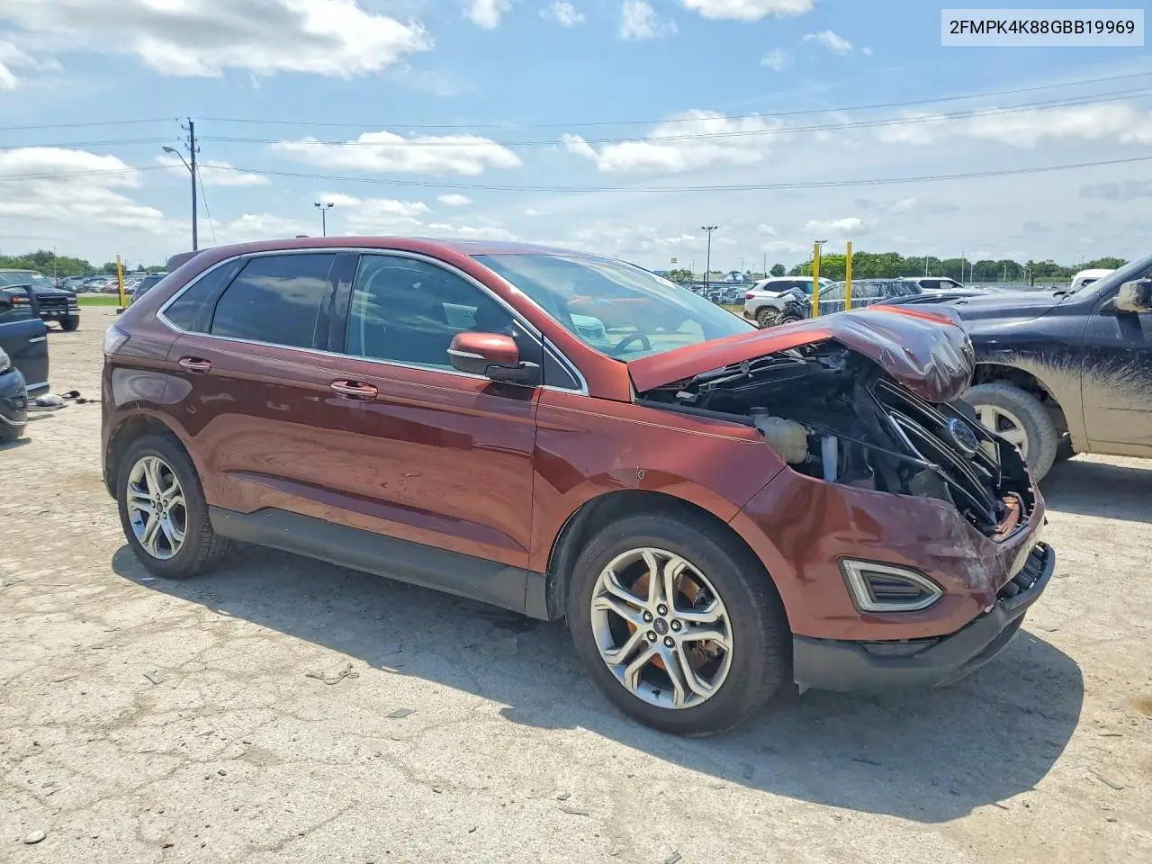 2016 Ford Edge Titanium VIN: 2FMPK4K88GBB19969 Lot: 56695256