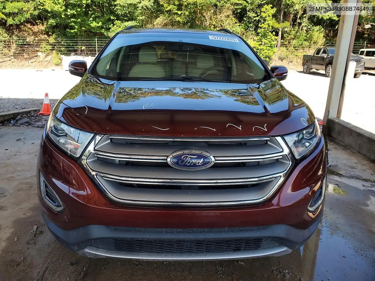 2016 Ford Edge Sel VIN: 2FMPK3J93GBB74849 Lot: 57222826