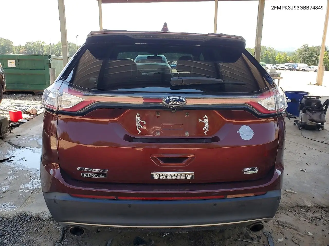 2016 Ford Edge Sel VIN: 2FMPK3J93GBB74849 Lot: 57222826