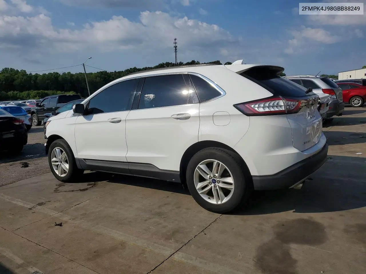 2016 Ford Edge Sel VIN: 2FMPK4J98GBB88249 Lot: 61722896