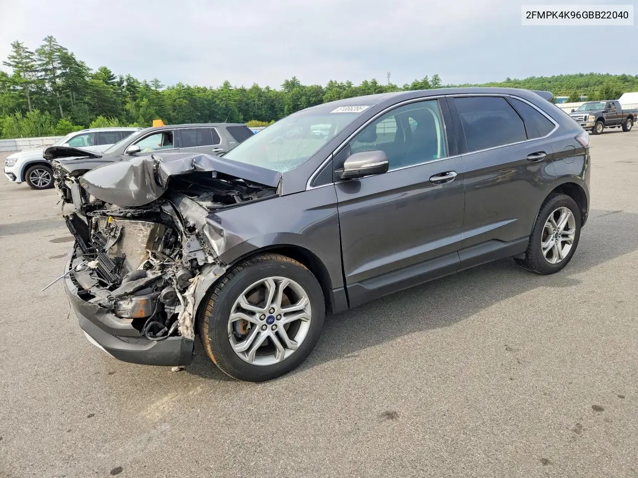2016 Ford Edge Titanium VIN: 2FMPK4K96GBB22040 Lot: 61866286