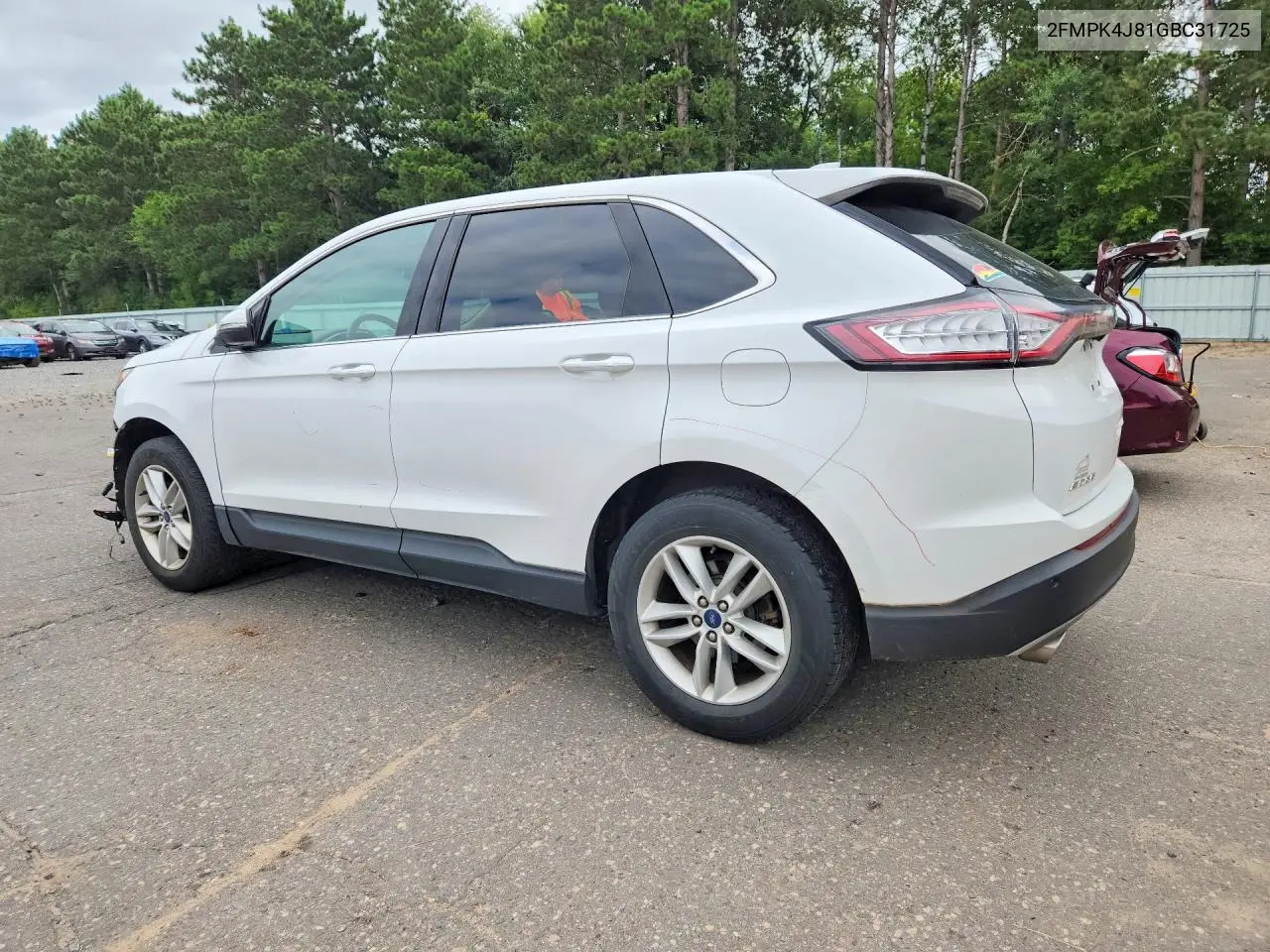 2016 Ford Edge Sel VIN: 2FMPK4J81GBC31725 Lot: 61898246