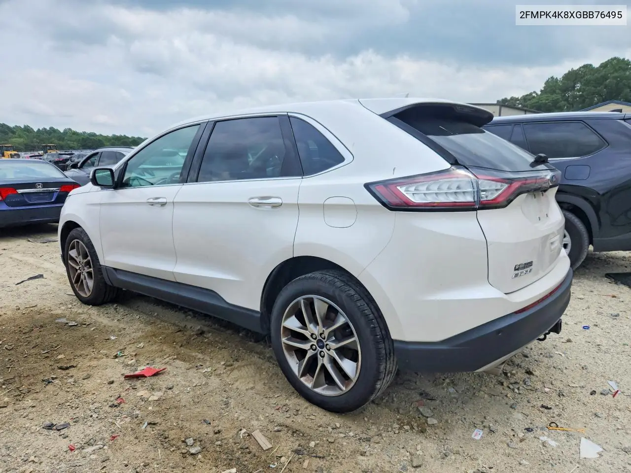 2016 Ford Edge Titanium VIN: 2FMPK4K8XGBB76495 Lot: 62053316