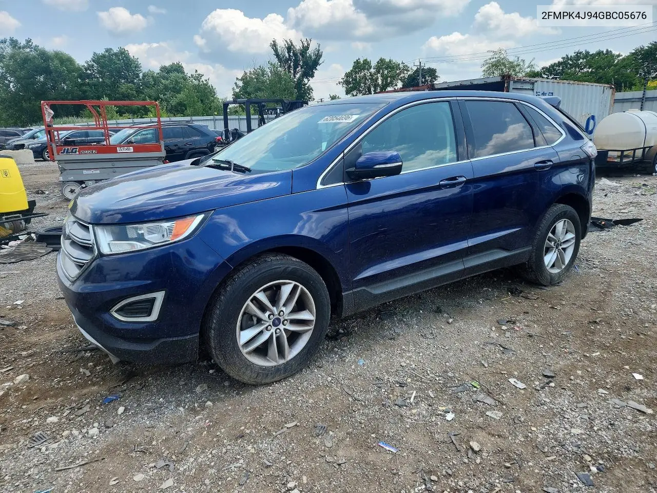 2016 Ford Edge Sel VIN: 2FMPK4J94GBC05676 Lot: 62054696