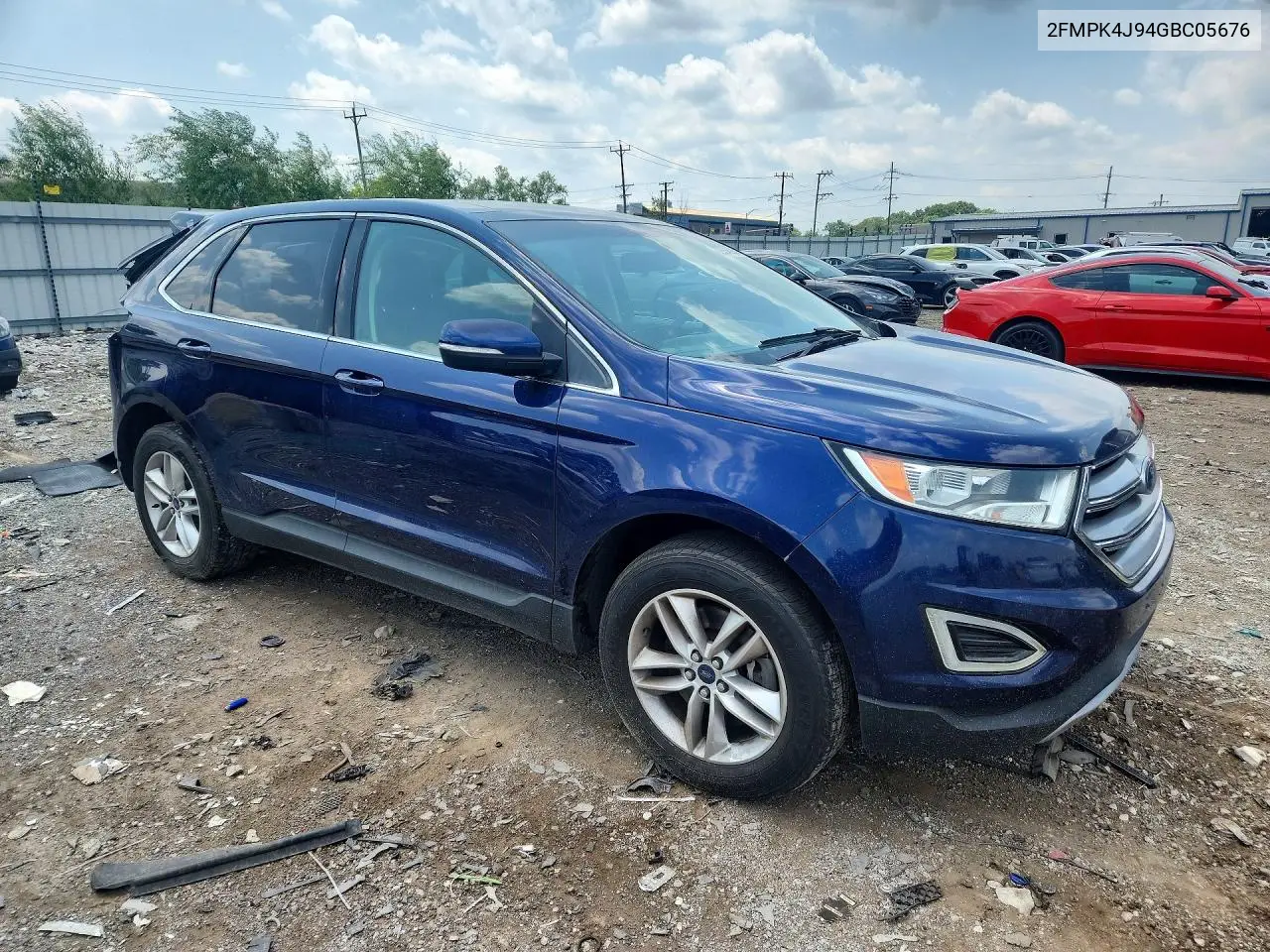 2016 Ford Edge Sel VIN: 2FMPK4J94GBC05676 Lot: 62054696
