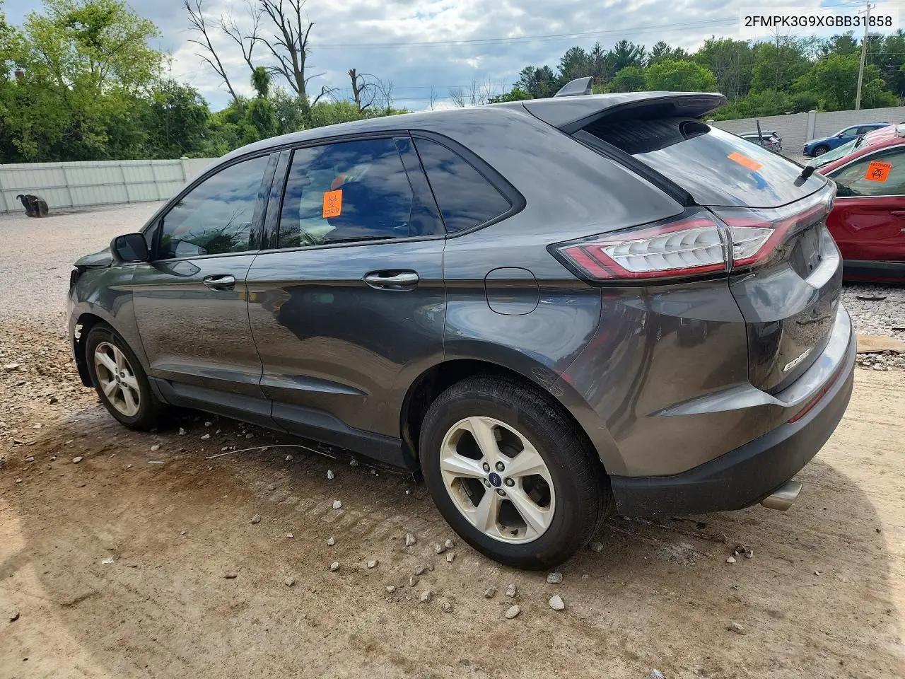 2016 Ford Edge Se VIN: 2FMPK3G9XGBB31858 Lot: 62336676