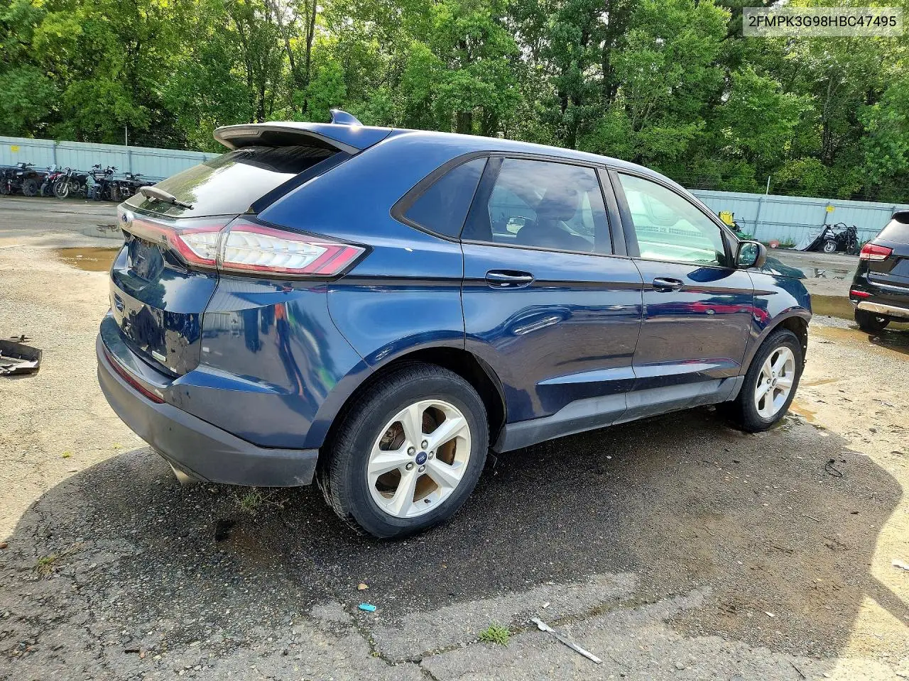 2017 Ford Edge Se VIN: 2FMPK3G98HBC47495 Lot: 60791456