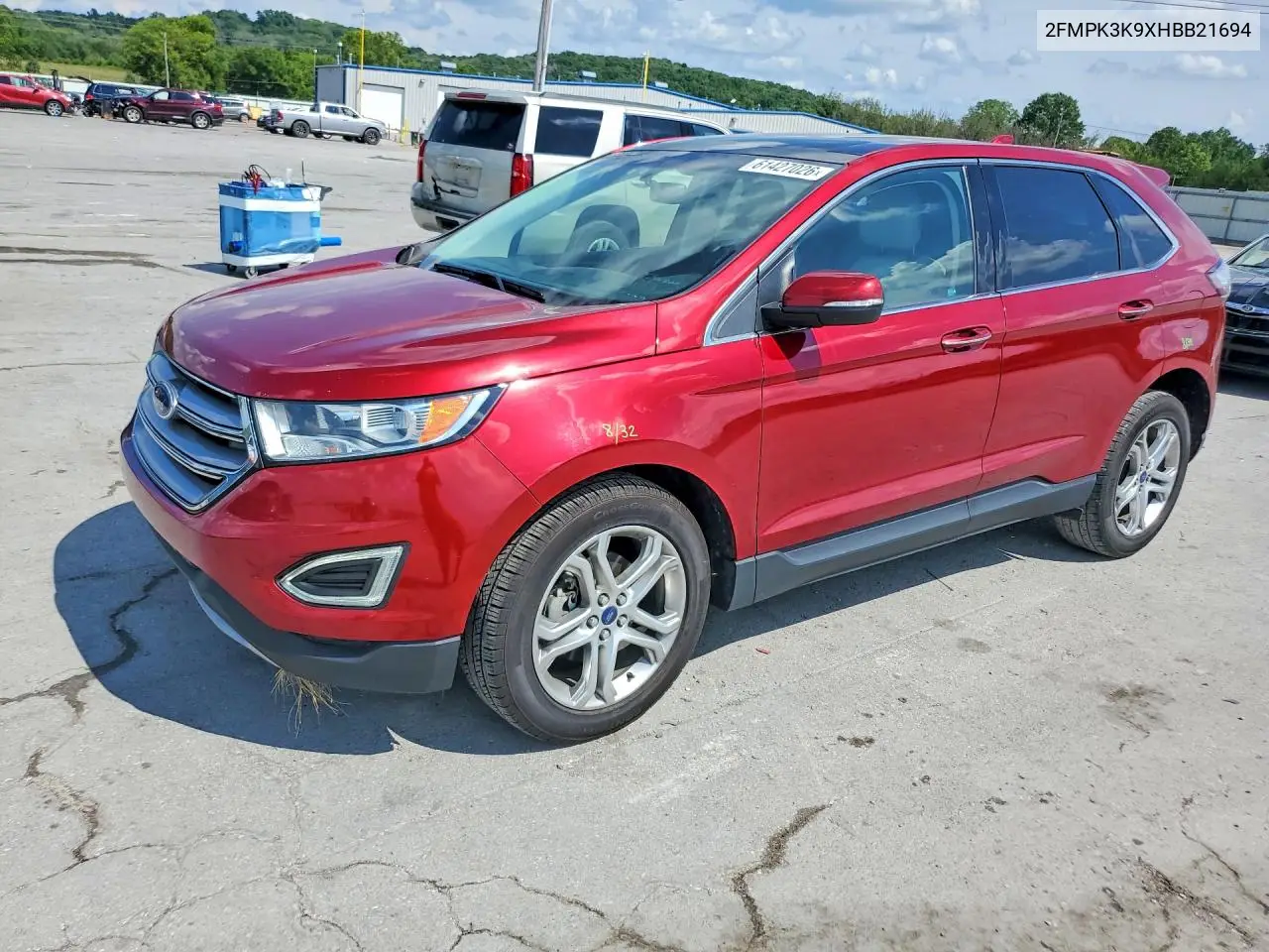 2017 Ford Edge Titanium VIN: 2FMPK3K9XHBB21694 Lot: 61427026
