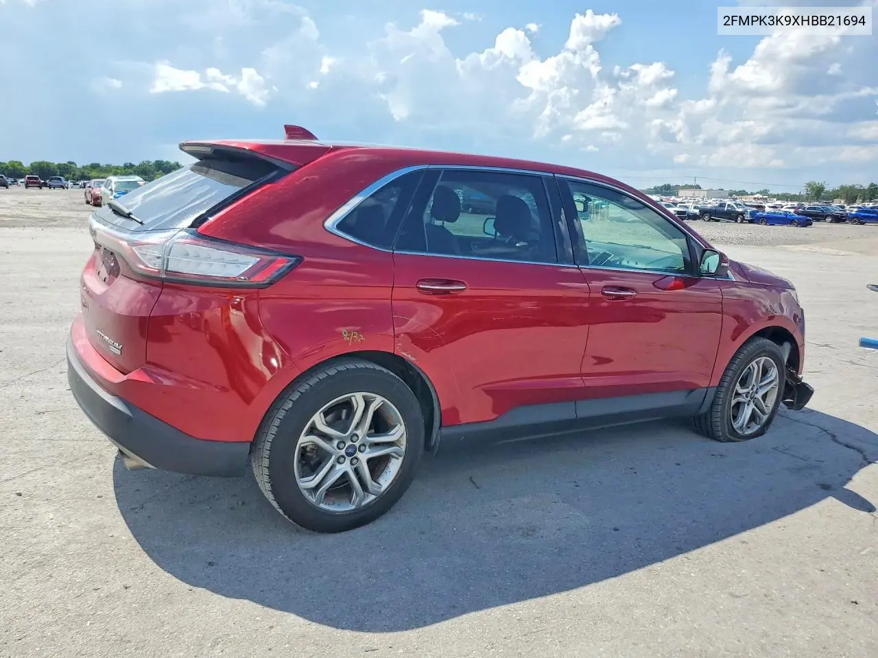2017 Ford Edge Titanium VIN: 2FMPK3K9XHBB21694 Lot: 61427026