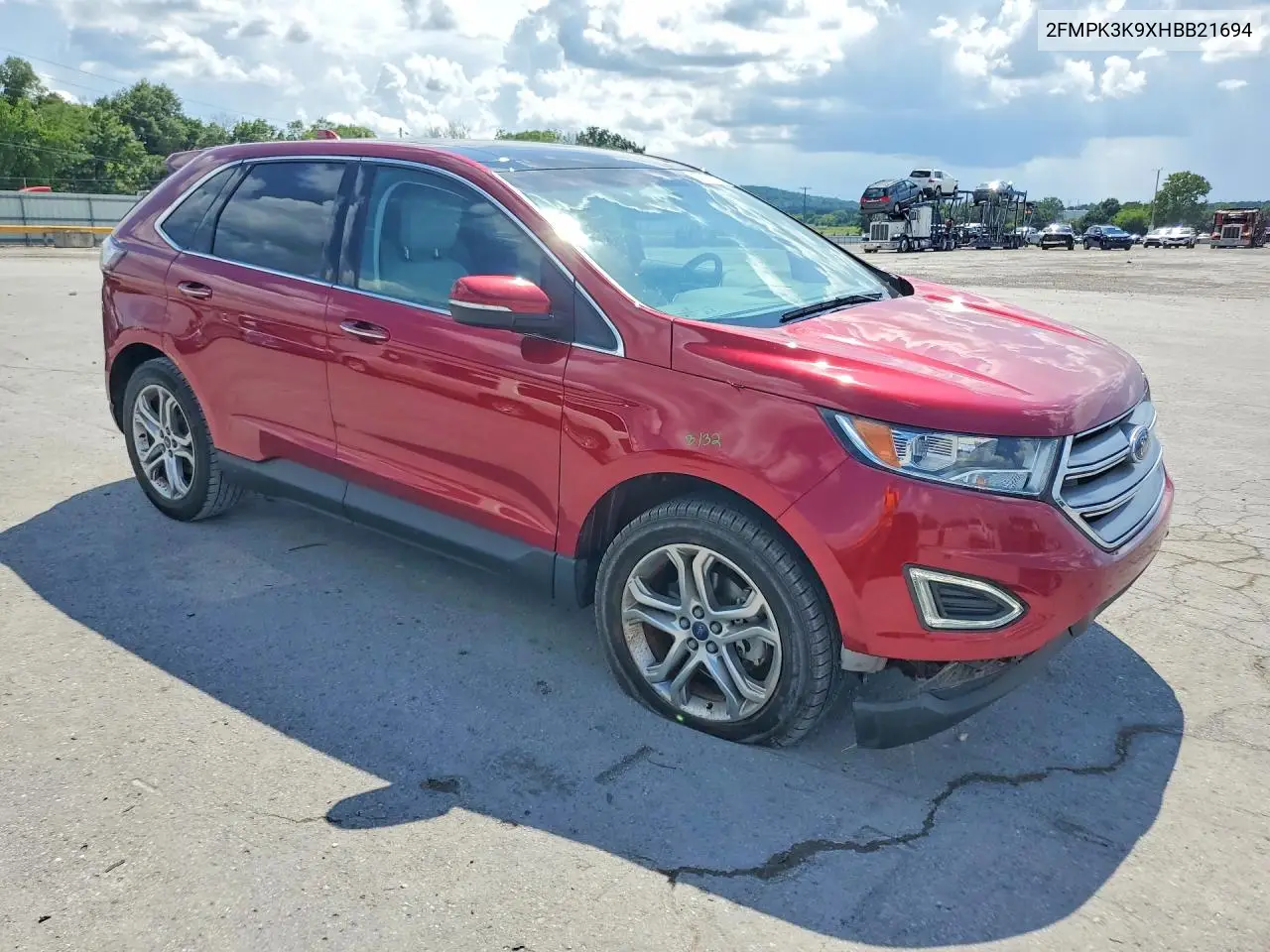 2017 Ford Edge Titanium VIN: 2FMPK3K9XHBB21694 Lot: 61427026
