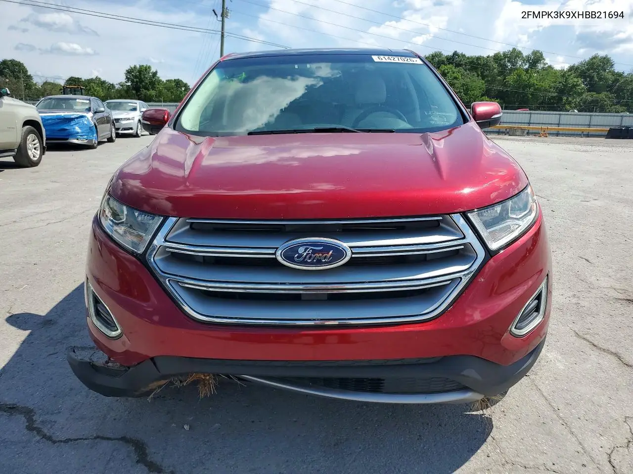 2017 Ford Edge Titanium VIN: 2FMPK3K9XHBB21694 Lot: 61427026