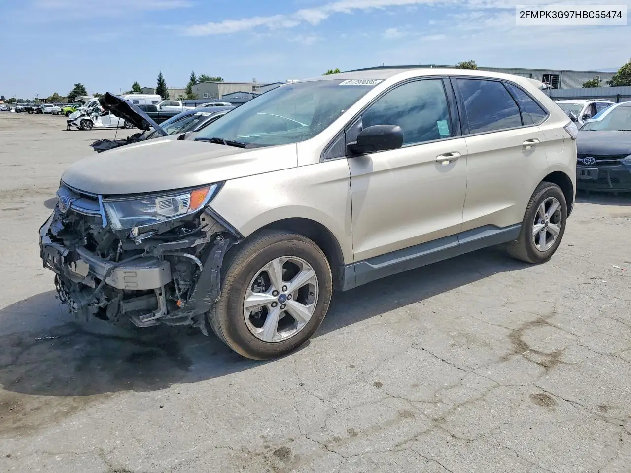 2017 Ford Edge Se VIN: 2FMPK3G97HBC55474 Lot: 61790086