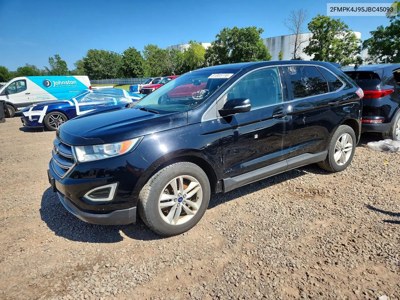 2018 Ford Edge Sel VIN: 2FMPK4J95JBC45093 Lot: 61805116