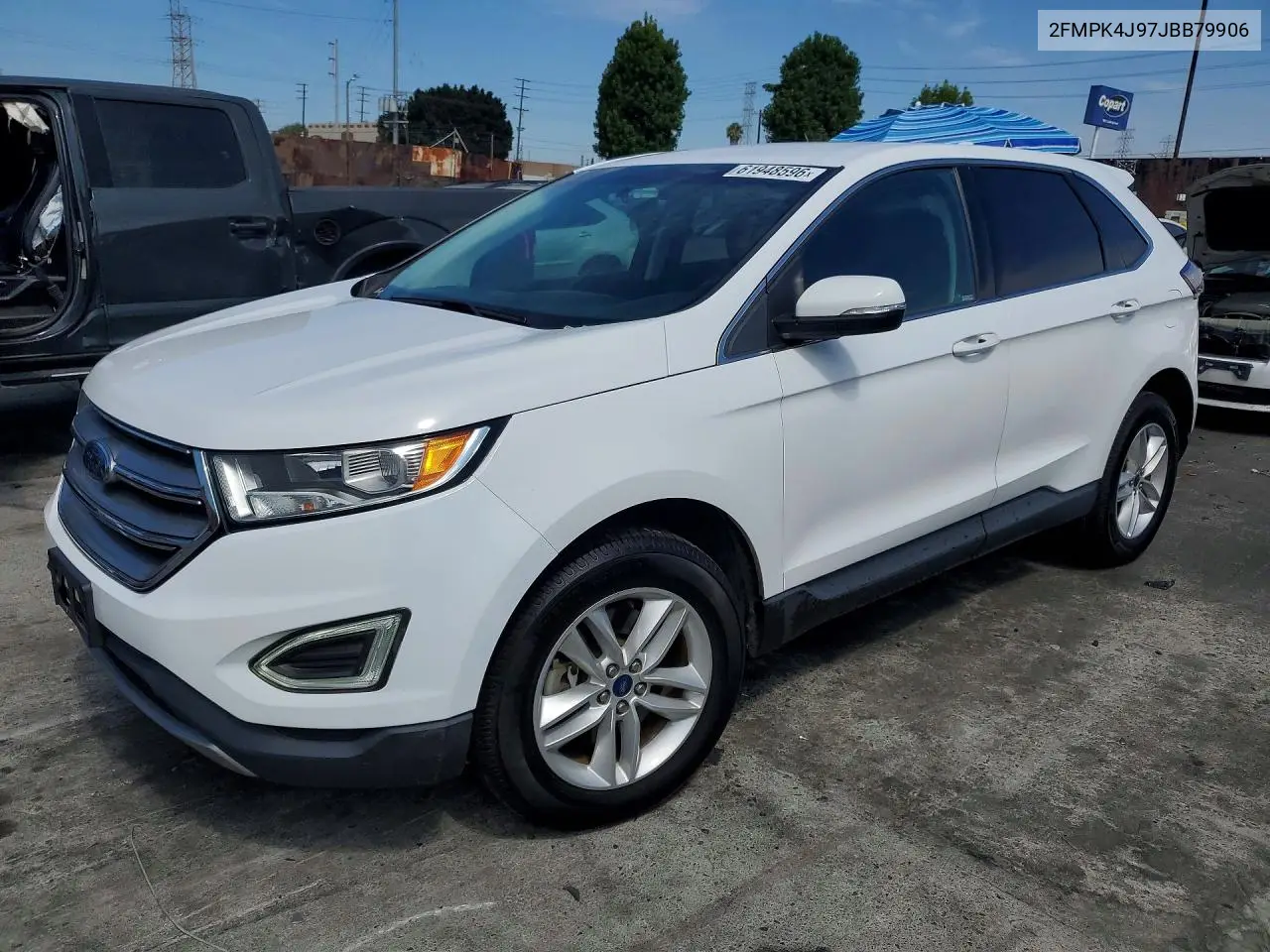 2018 Ford Edge Sel VIN: 2FMPK4J97JBB79906 Lot: 61948596