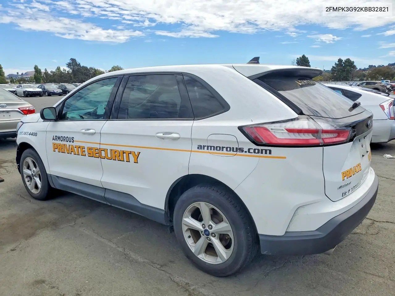 2019 Ford Edge Se VIN: 2FMPK3G92KBB32821 Lot: 60633006