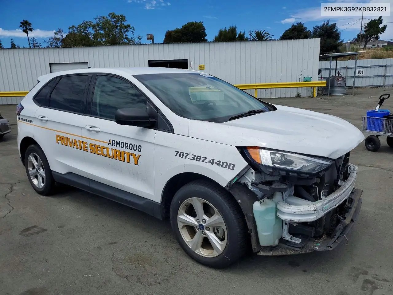 2019 Ford Edge Se VIN: 2FMPK3G92KBB32821 Lot: 60633006