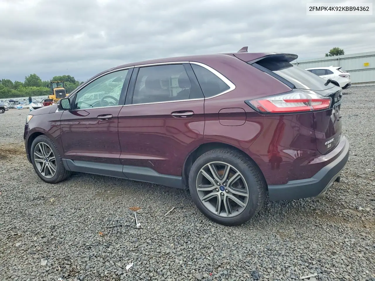 2019 Ford Edge Titanium VIN: 2FMPK4K92KBB94362 Lot: 61719586