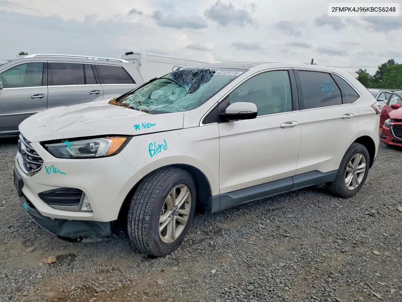 2019 Ford Edge Sel VIN: 2FMPK4J96KBC56248 Lot: 62129176