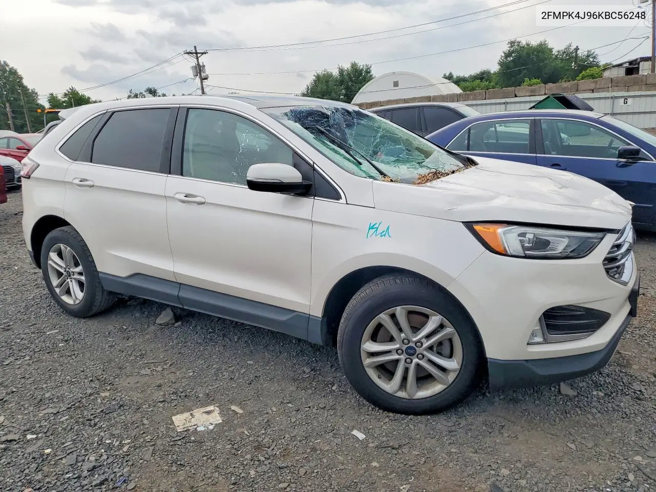 2019 Ford Edge Sel VIN: 2FMPK4J96KBC56248 Lot: 62129176