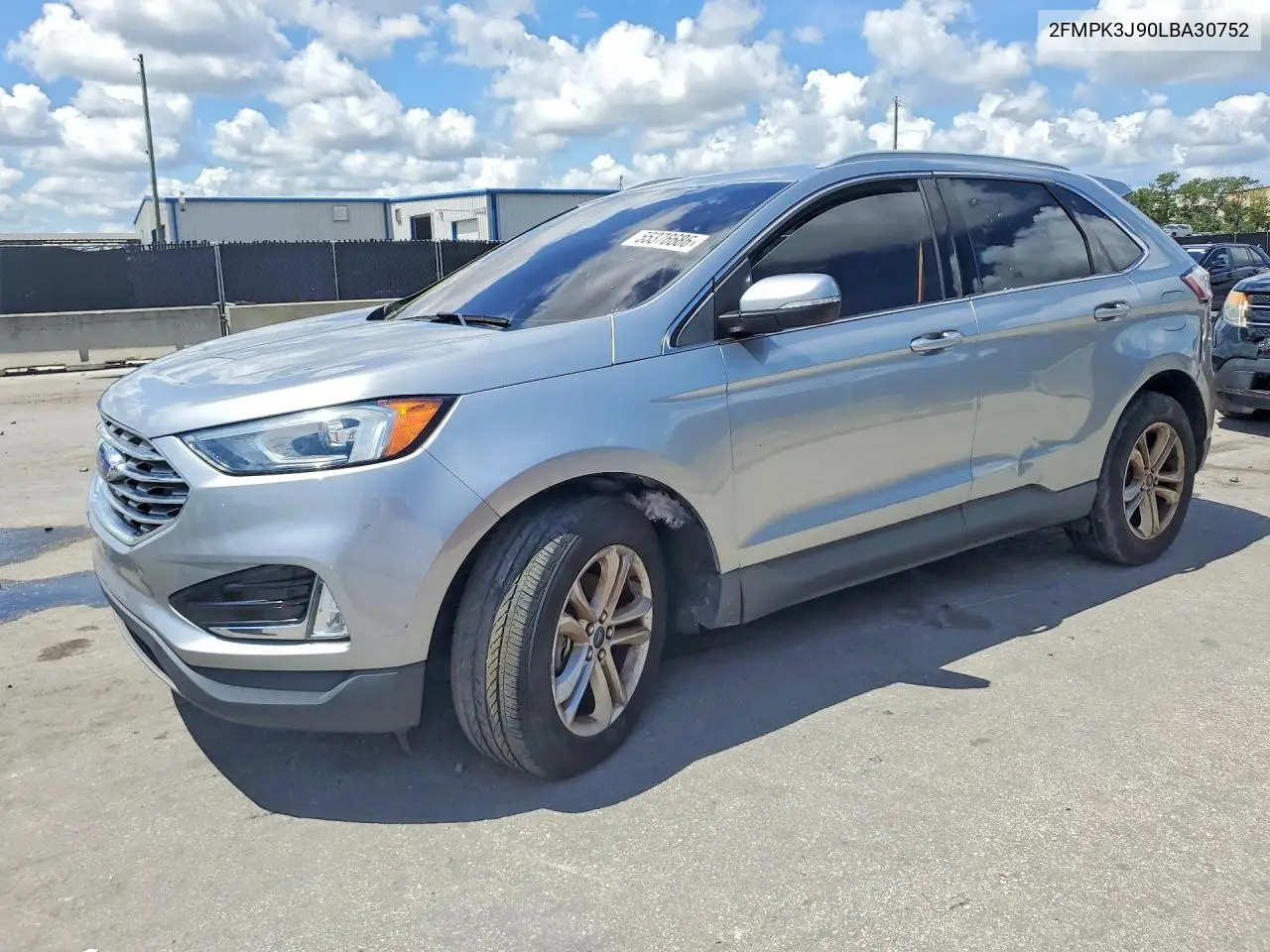 2020 Ford Edge Sel VIN: 2FMPK3J90LBA30752 Lot: 55376686
