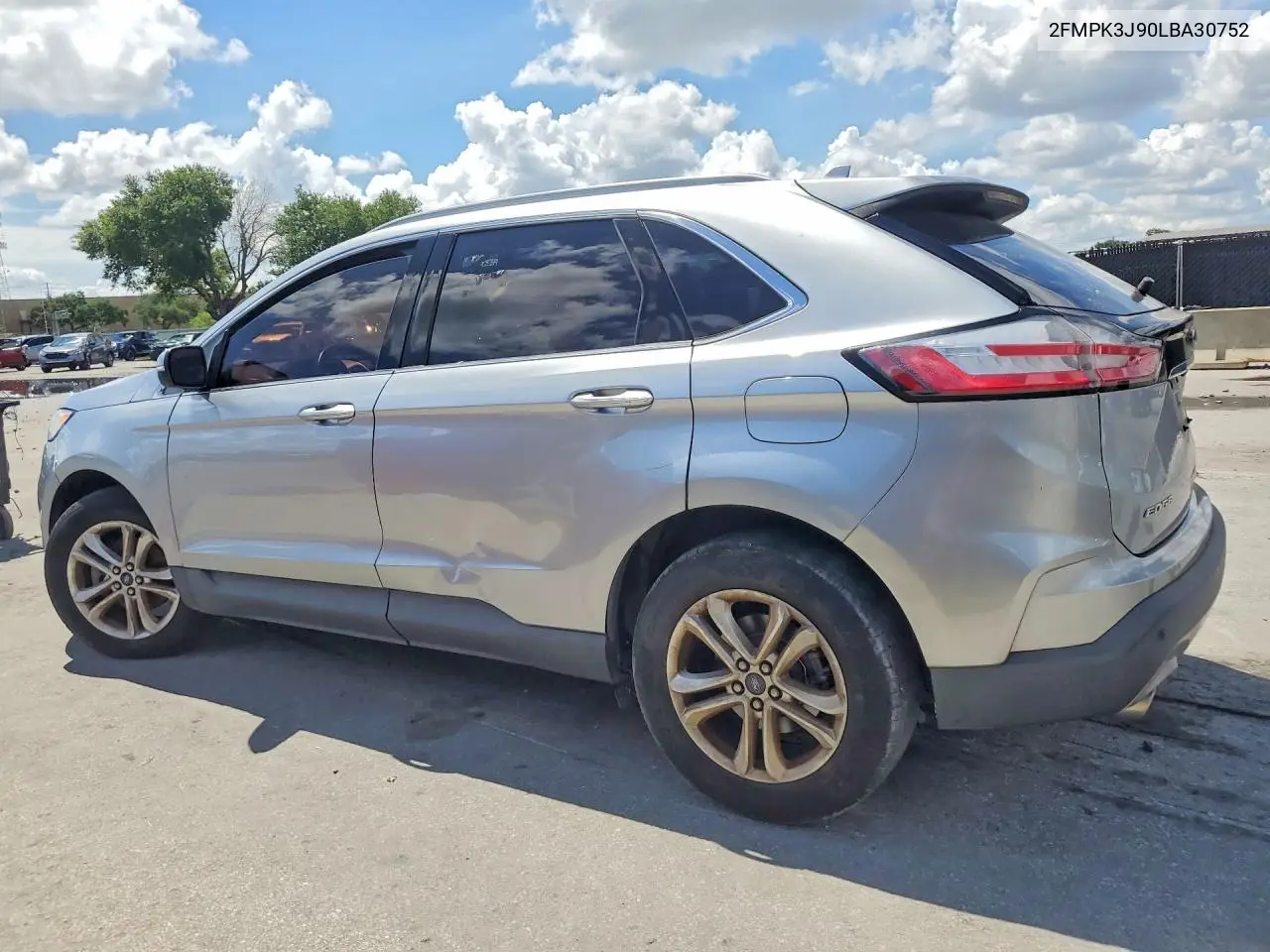 2020 Ford Edge Sel VIN: 2FMPK3J90LBA30752 Lot: 55376686