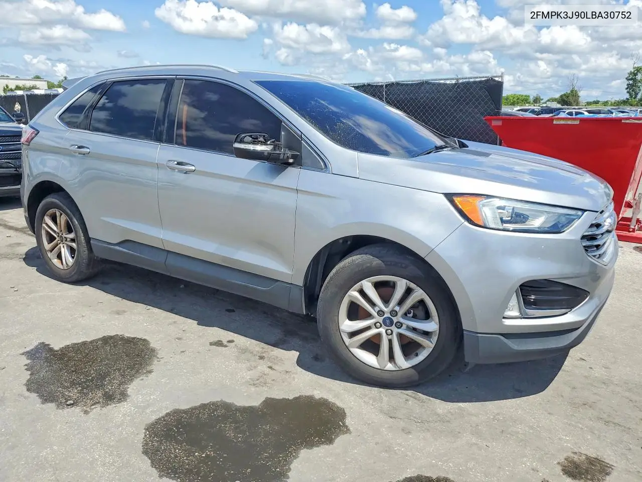2020 Ford Edge Sel VIN: 2FMPK3J90LBA30752 Lot: 55376686