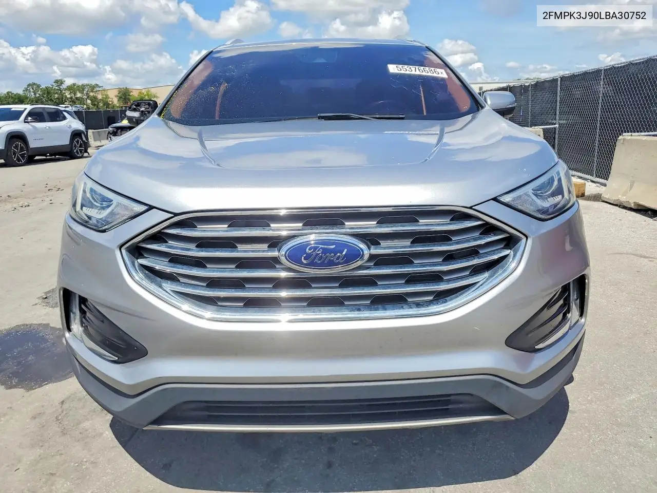 2020 Ford Edge Sel VIN: 2FMPK3J90LBA30752 Lot: 55376686