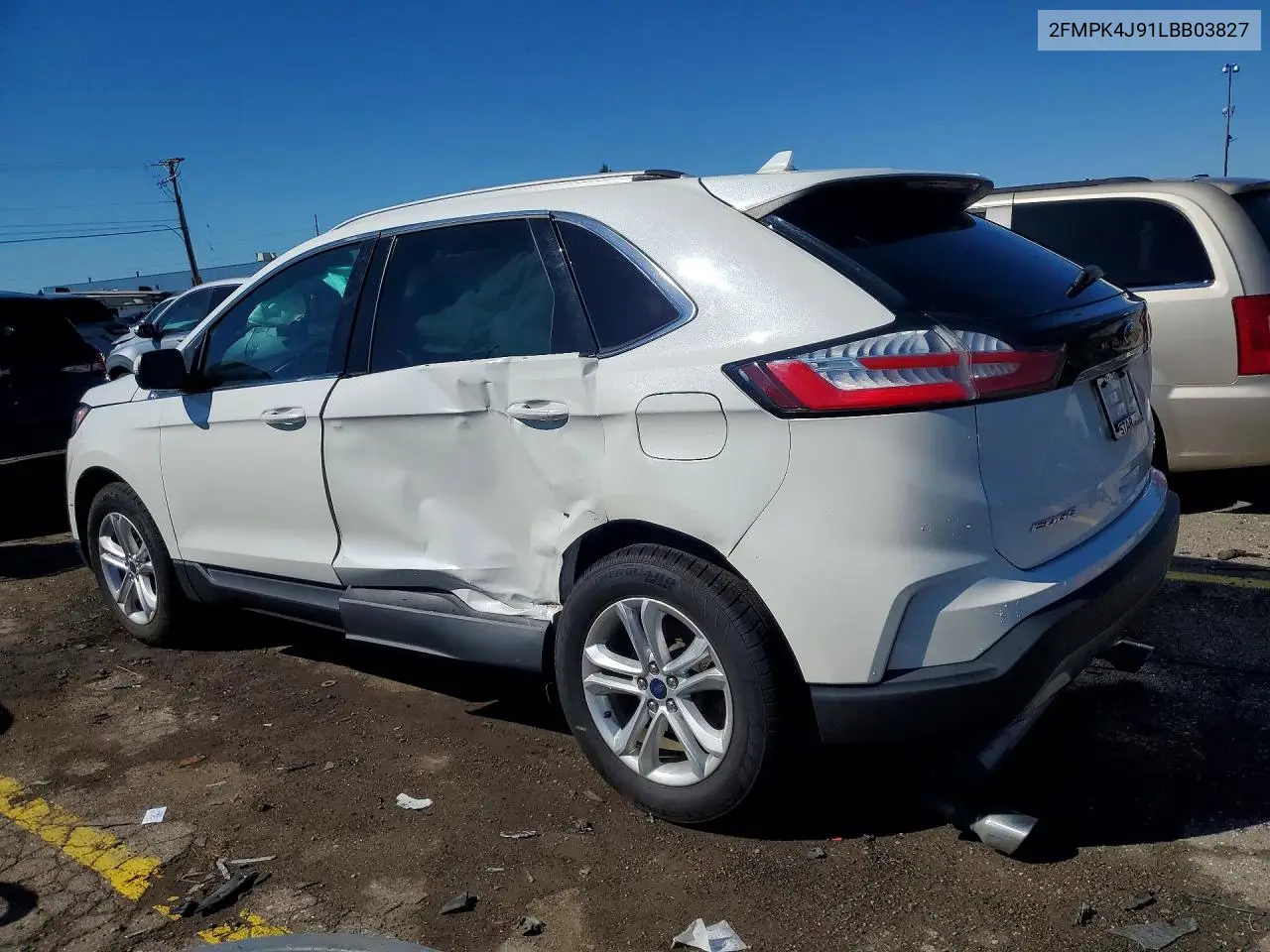 2020 Ford Edge Sel VIN: 2FMPK4J91LBB03827 Lot: 57147646