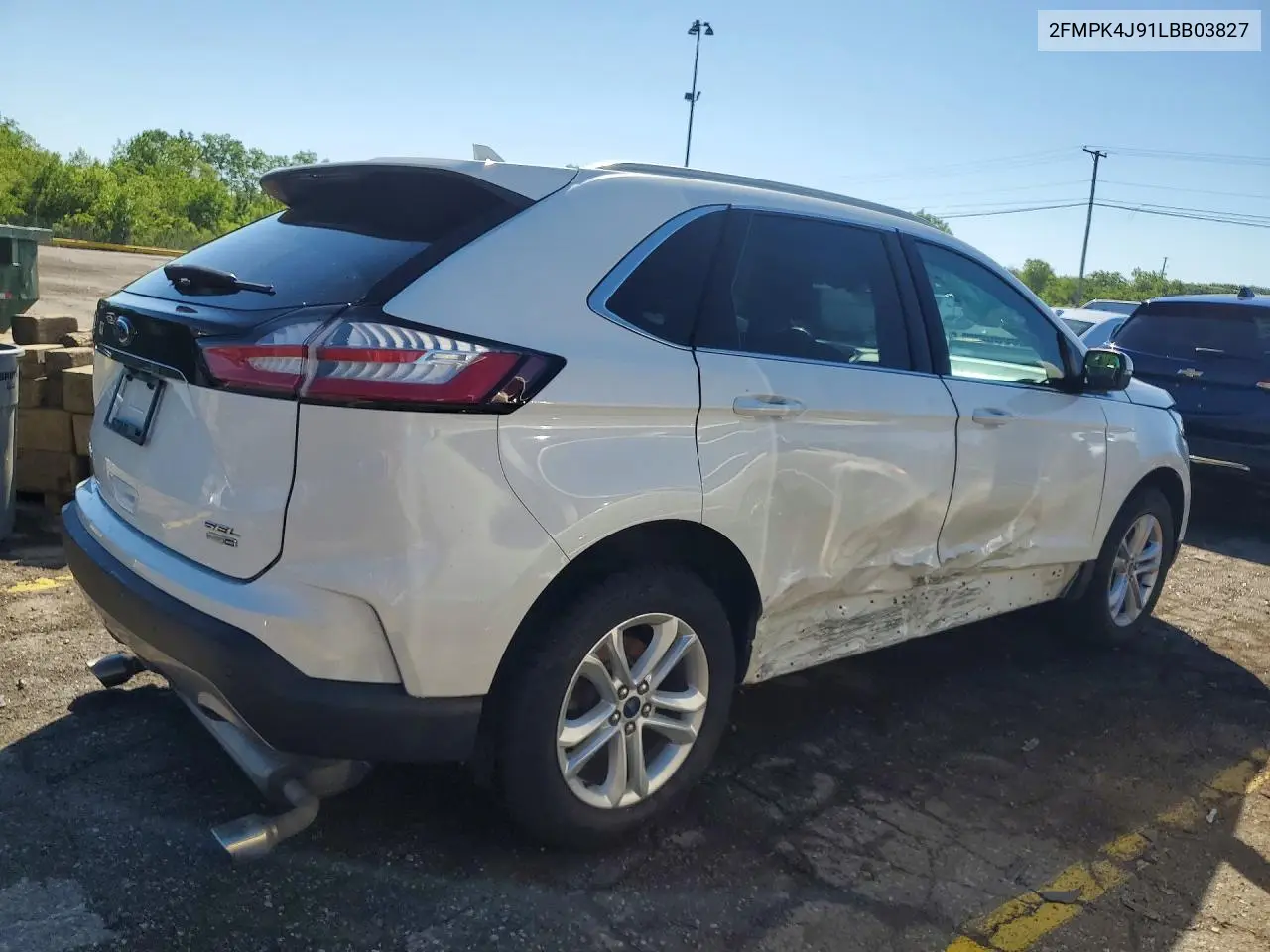 2020 Ford Edge Sel VIN: 2FMPK4J91LBB03827 Lot: 57147646
