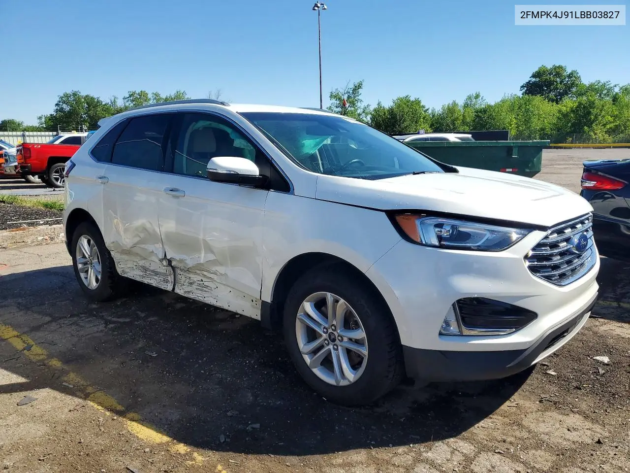 2020 Ford Edge Sel VIN: 2FMPK4J91LBB03827 Lot: 57147646