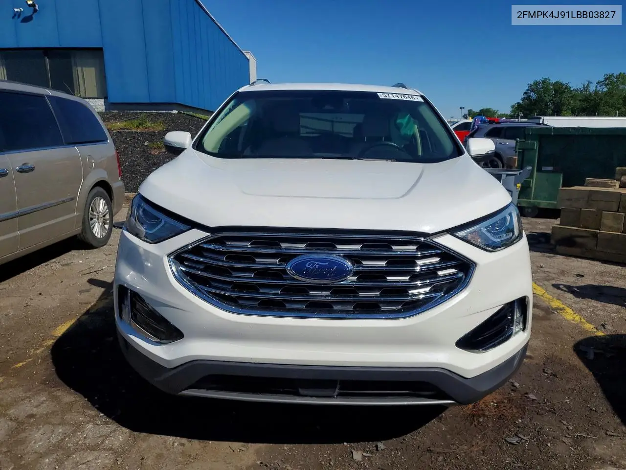 2020 Ford Edge Sel VIN: 2FMPK4J91LBB03827 Lot: 57147646