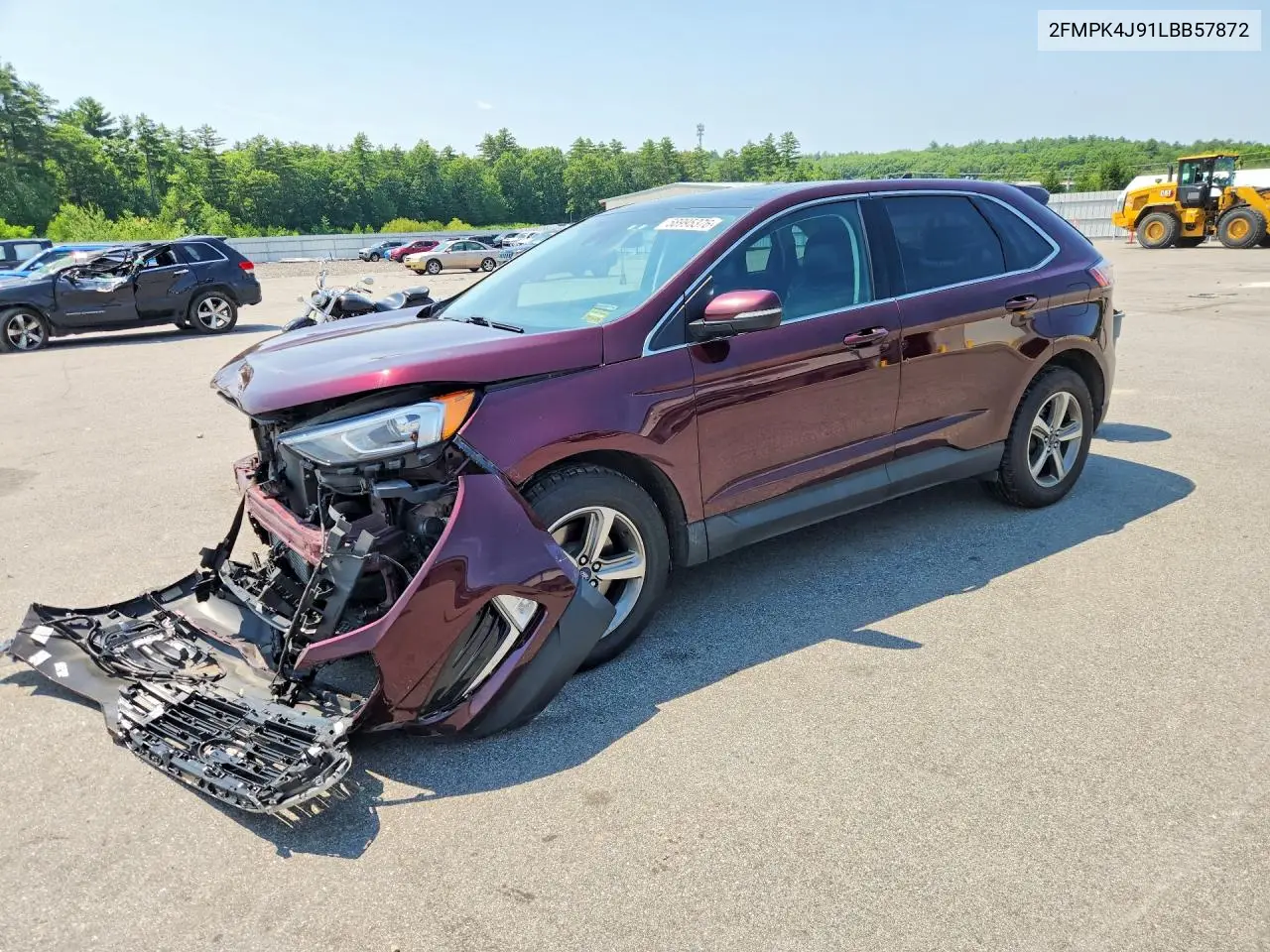 2020 Ford Edge Sel VIN: 2FMPK4J91LBB57872 Lot: 58995376