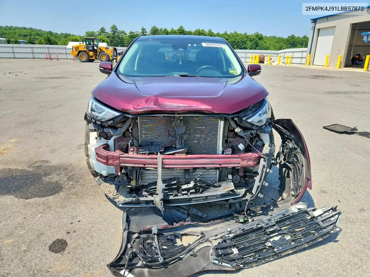 2020 Ford Edge Sel VIN: 2FMPK4J91LBB57872 Lot: 58995376