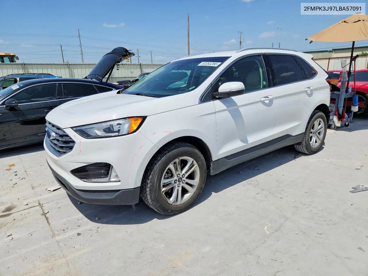 2020 Ford Edge Sel VIN: 2FMPK3J97LBA57091 Lot: 60063266