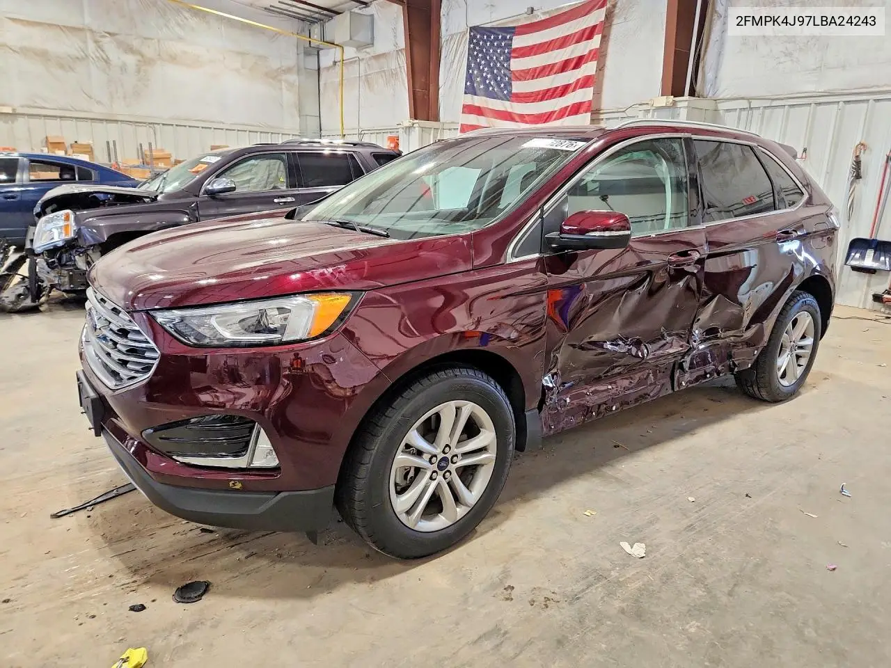 2020 Ford Edge Sel VIN: 2FMPK4J97LBA24243 Lot: 60152876