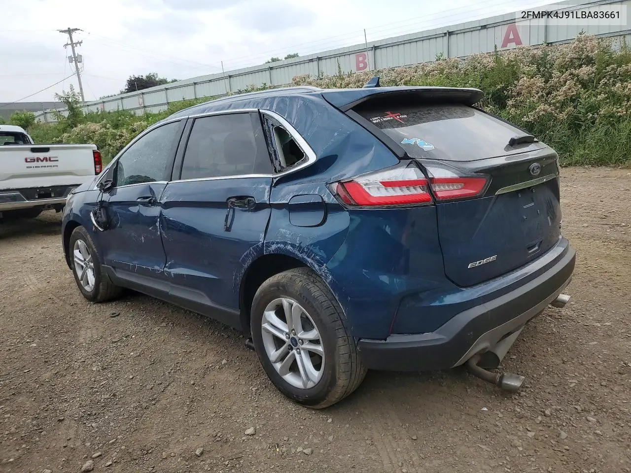 2020 Ford Edge Sel VIN: 2FMPK4J91LBA83661 Lot: 61801686