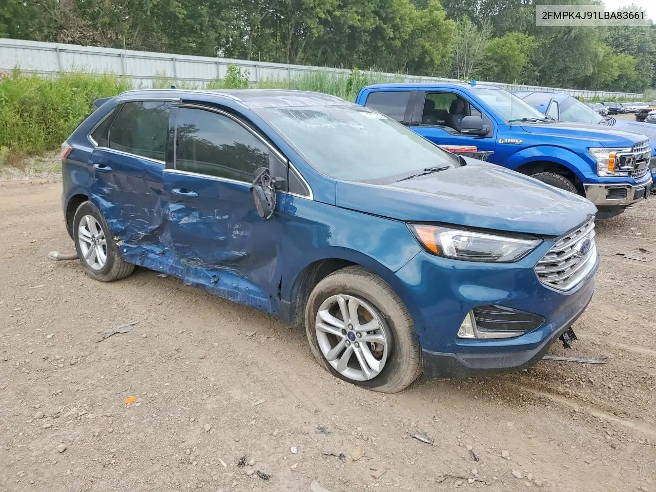 2020 Ford Edge Sel VIN: 2FMPK4J91LBA83661 Lot: 61801686