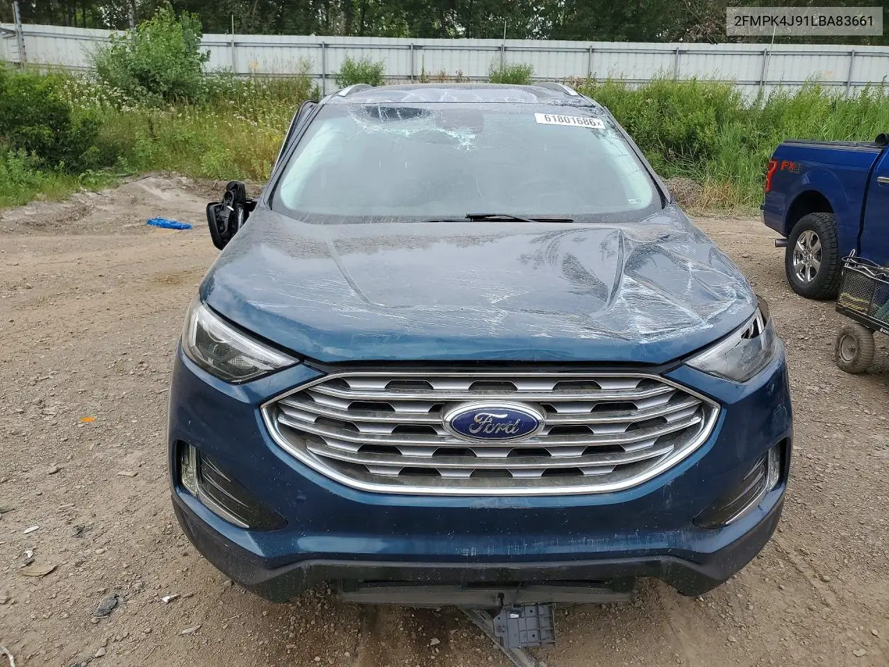 2020 Ford Edge Sel VIN: 2FMPK4J91LBA83661 Lot: 61801686