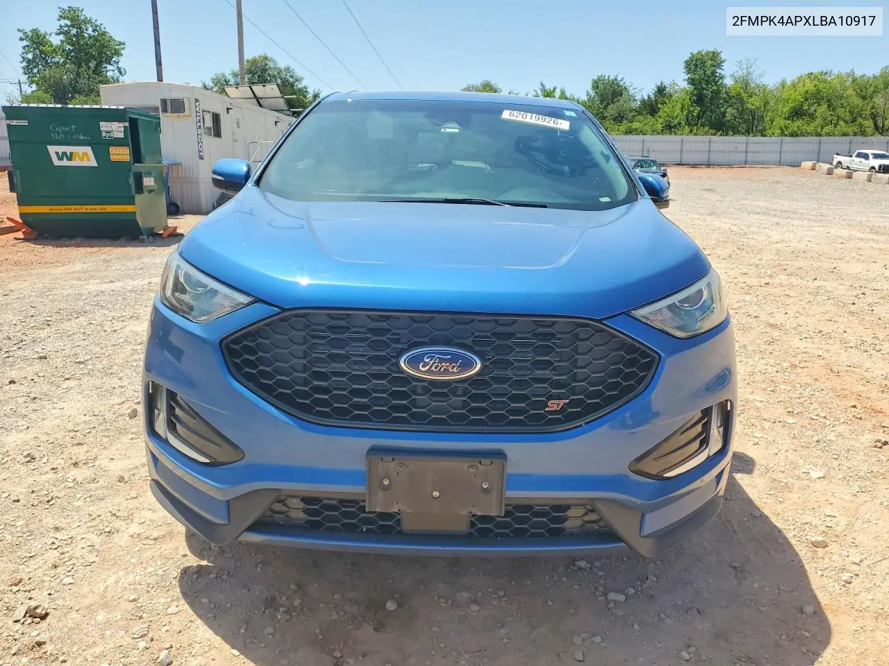2020 Ford Edge St VIN: 2FMPK4APXLBA10917 Lot: 62019926