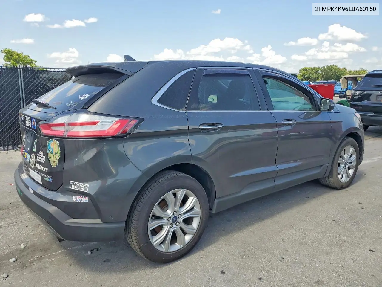 2020 Ford Edge Titanium VIN: 2FMPK4K96LBA60150 Lot: 62024396