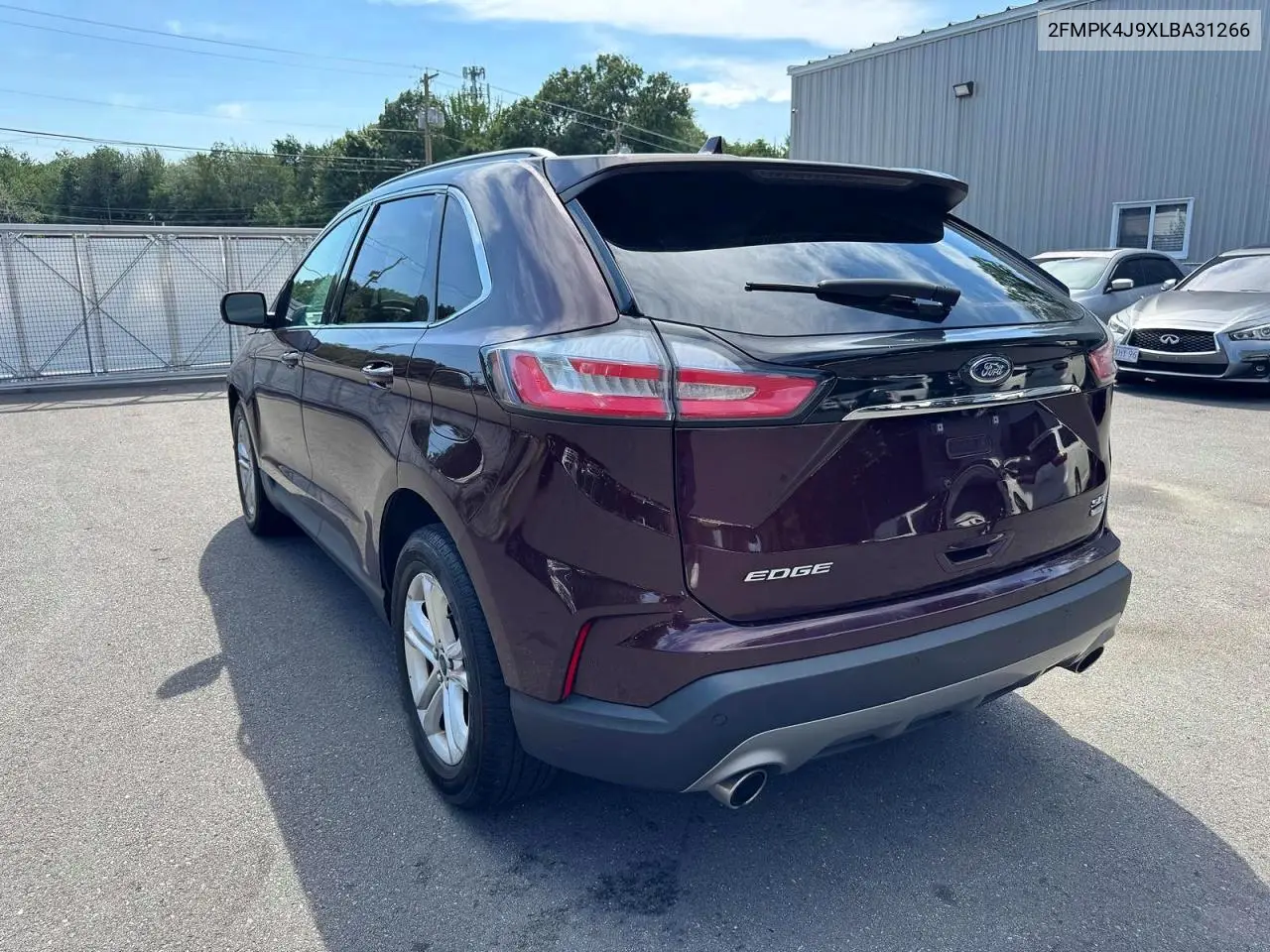 2020 Ford Edge Sel VIN: 2FMPK4J9XLBA31266 Lot: 62195666