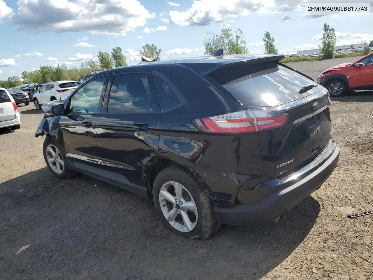 2FMPK4G90LBB17743 2020 Ford Edge Se