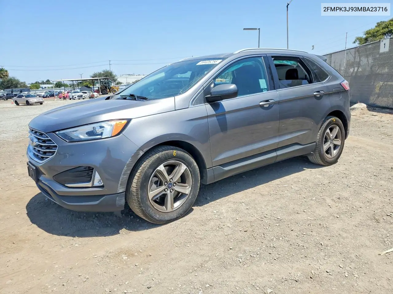 2021 Ford Edge Sel VIN: 2FMPK3J93MBA23716 Lot: 59405256