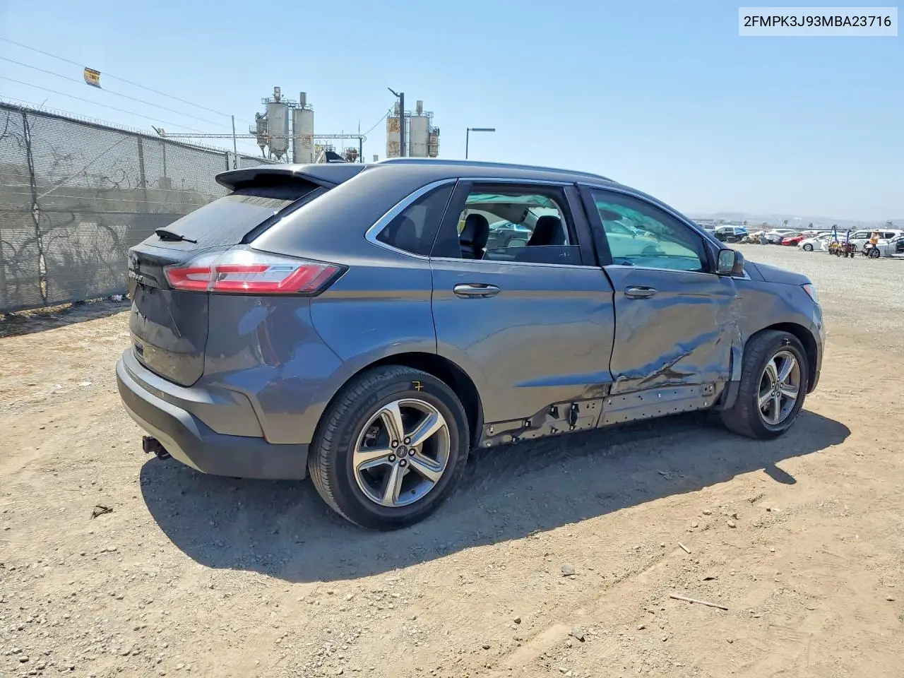 2021 Ford Edge Sel VIN: 2FMPK3J93MBA23716 Lot: 59405256