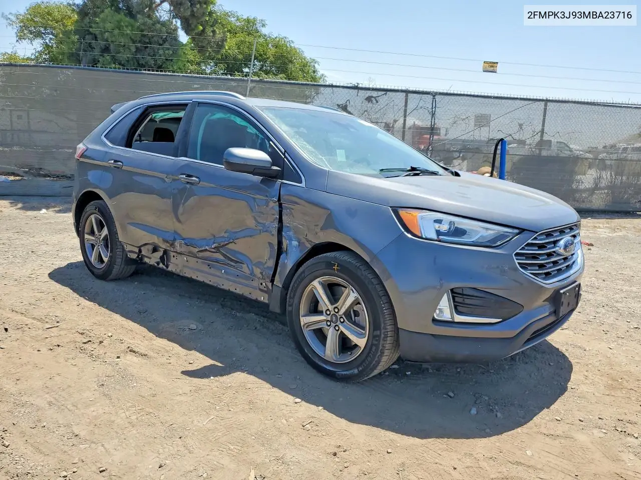 2021 Ford Edge Sel VIN: 2FMPK3J93MBA23716 Lot: 59405256