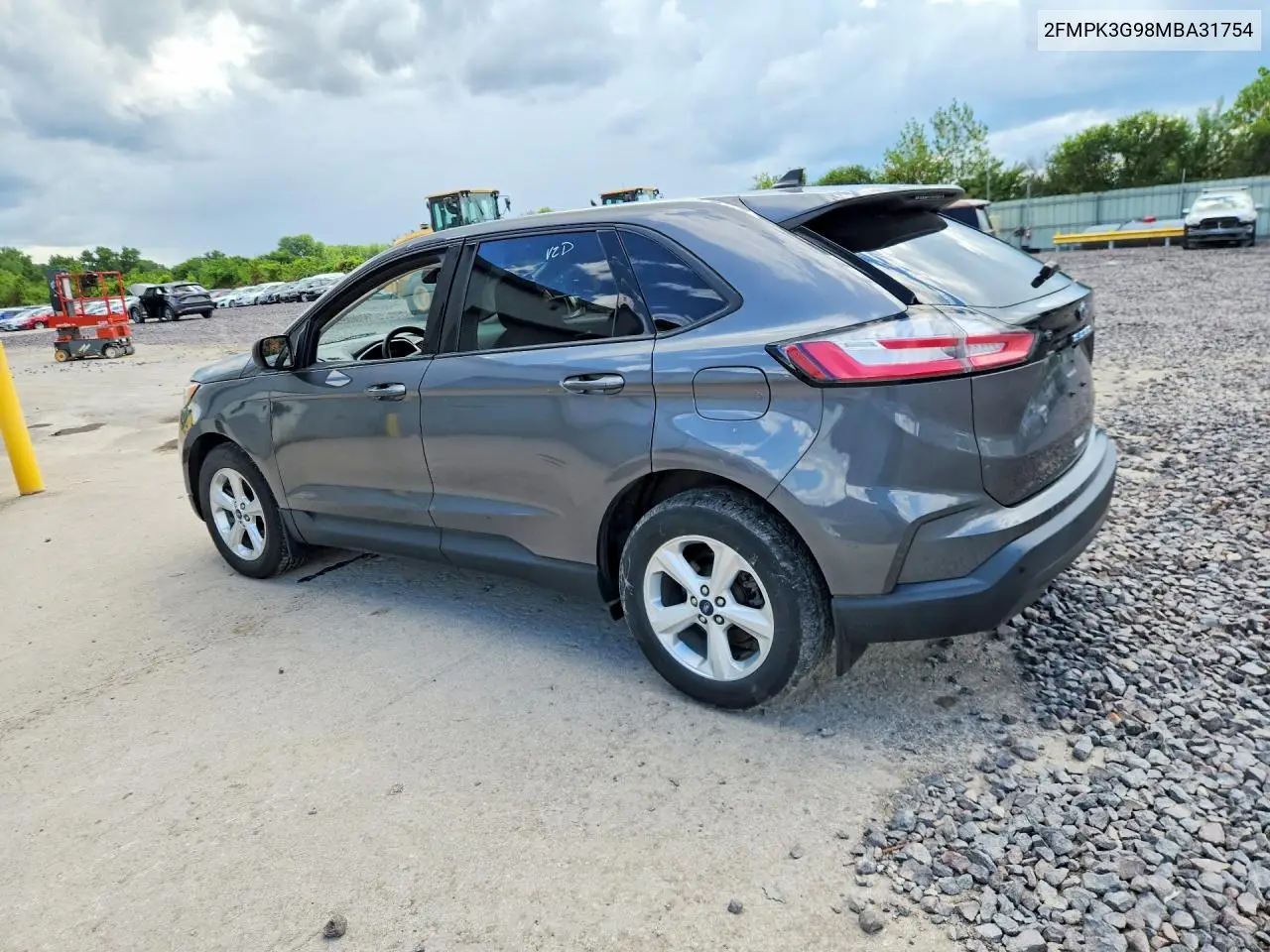 2021 Ford Edge Se VIN: 2FMPK3G98MBA31754 Lot: 60585736