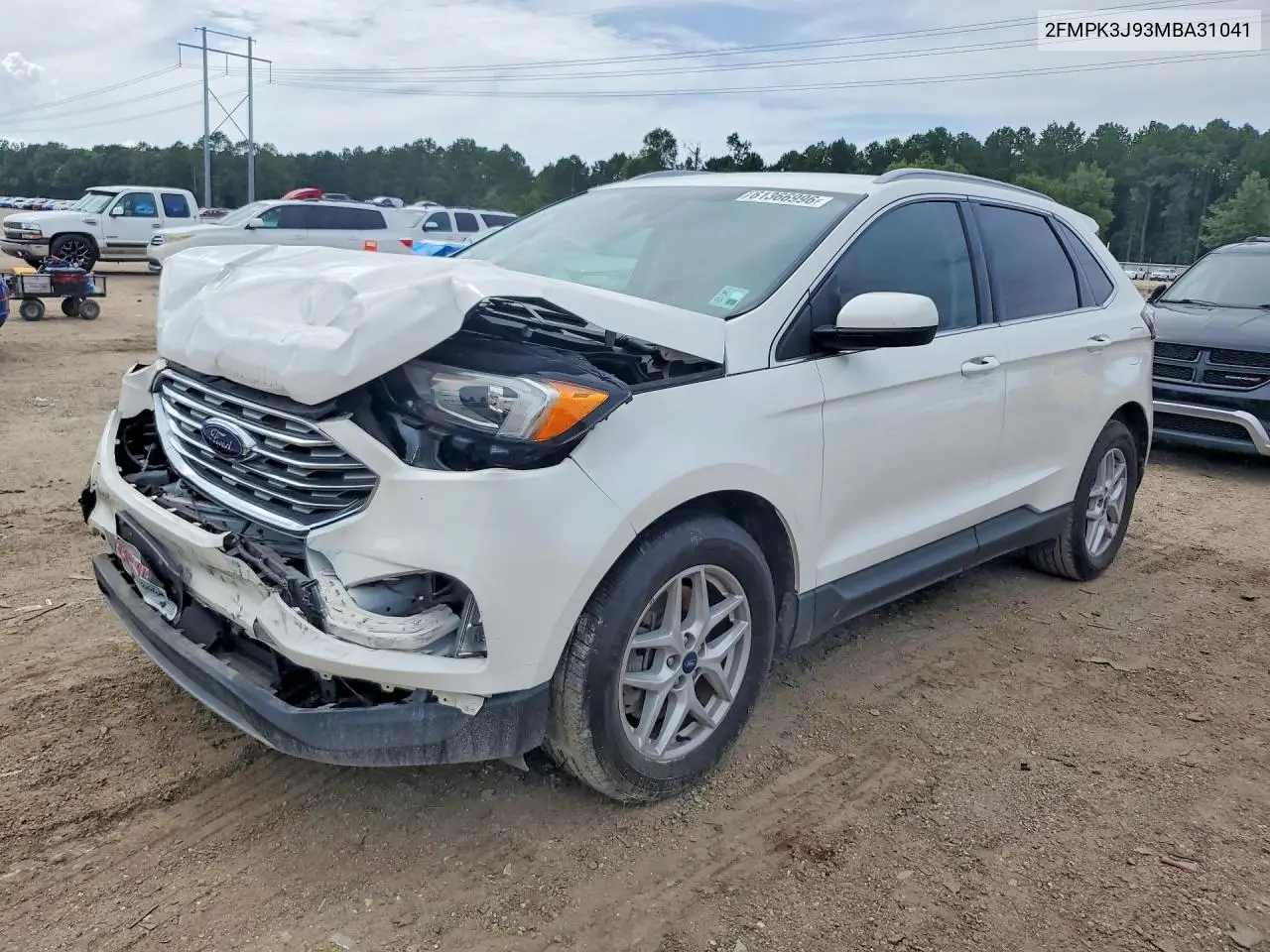 2021 Ford Edge Sel VIN: 2FMPK3J93MBA31041 Lot: 61366996
