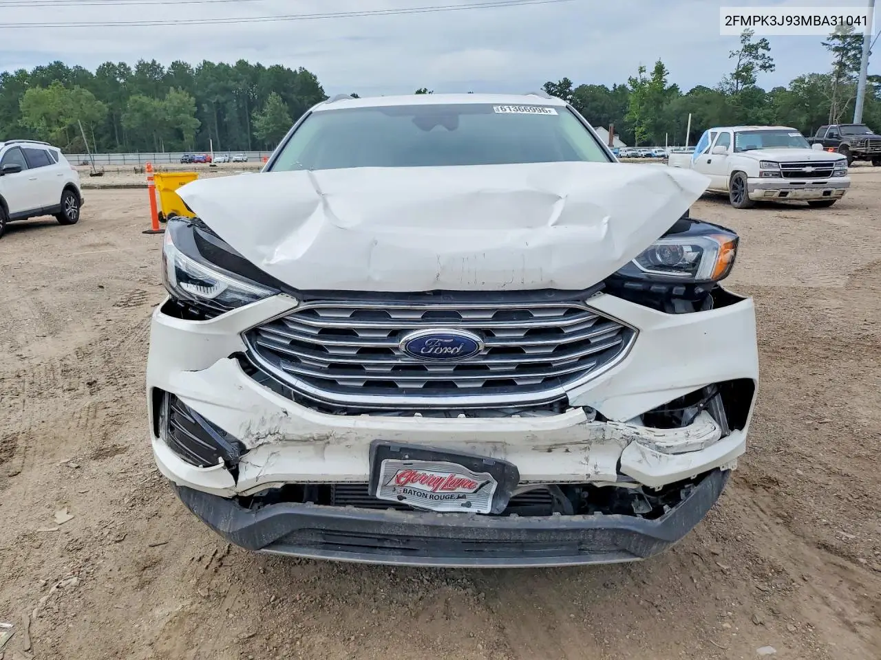 2021 Ford Edge Sel VIN: 2FMPK3J93MBA31041 Lot: 61366996