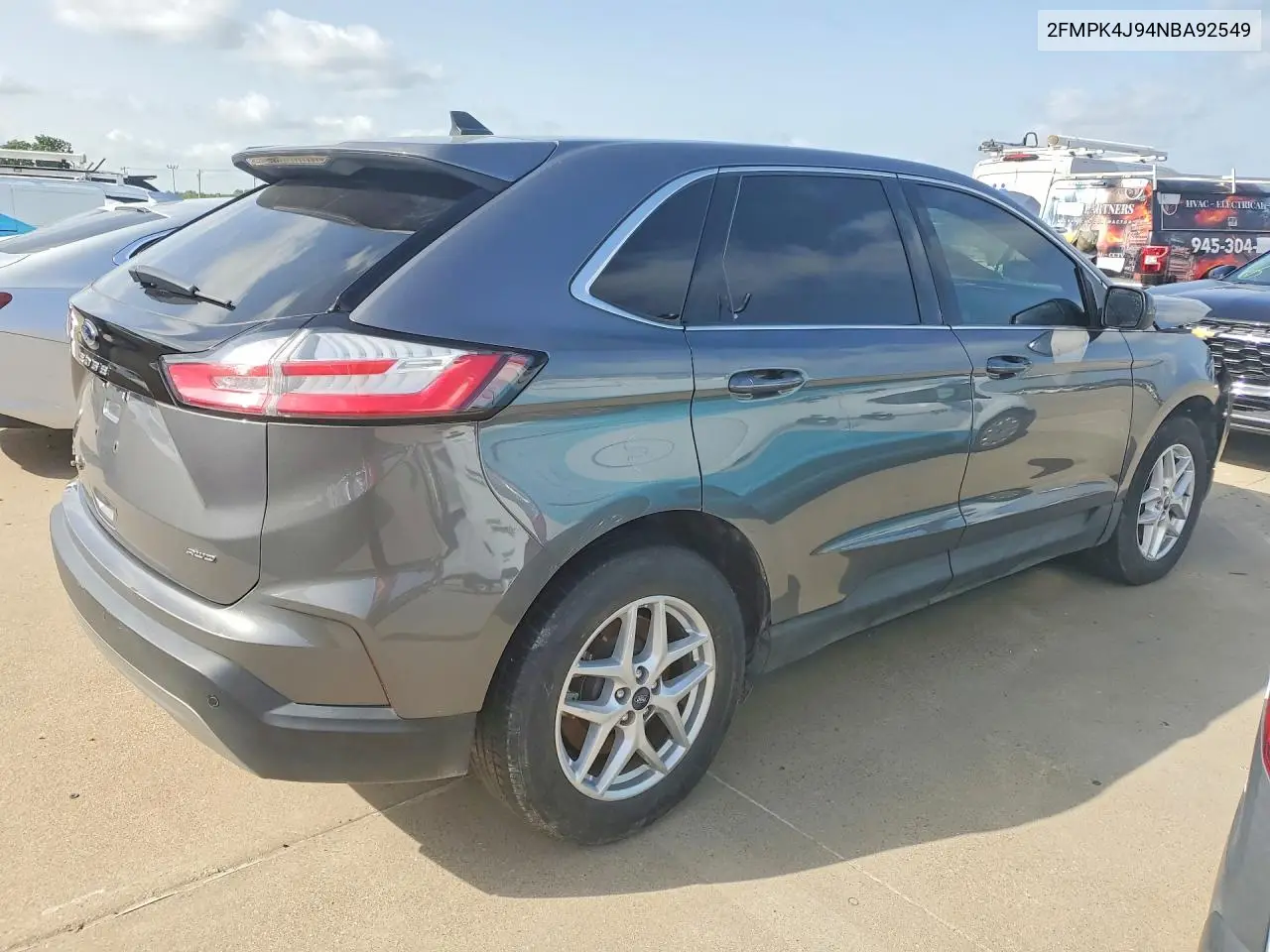 2022 Ford Edge Sel VIN: 2FMPK4J94NBA92549 Lot: 57593646